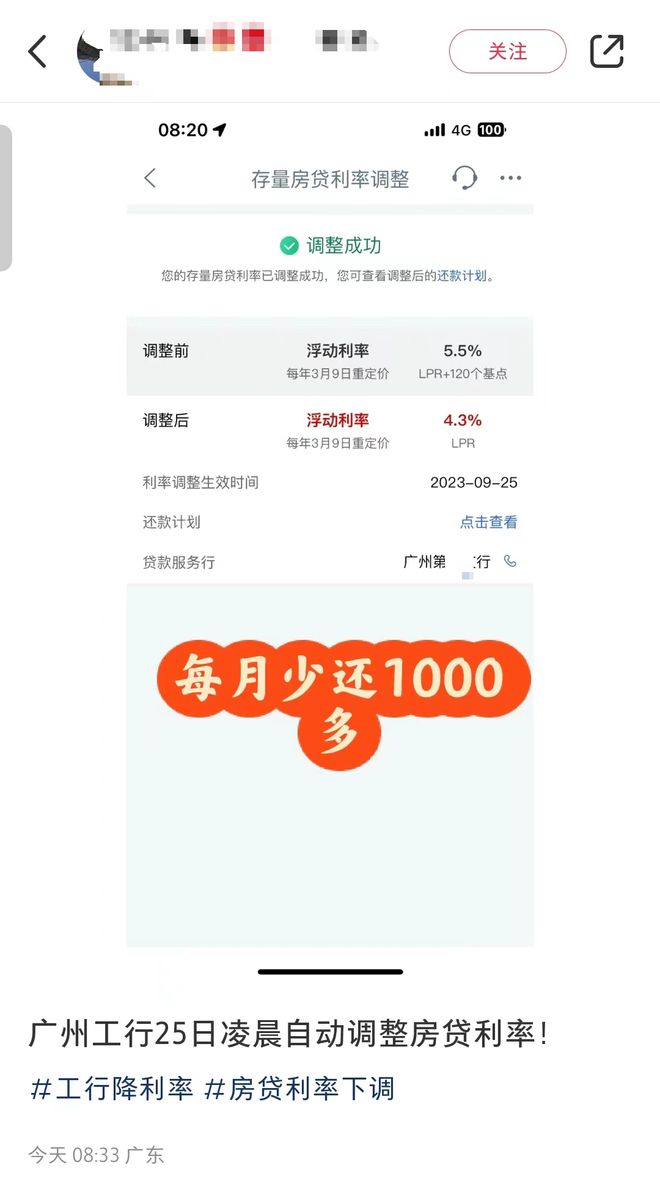 惊喜发现，每月房贷意外减少近千元