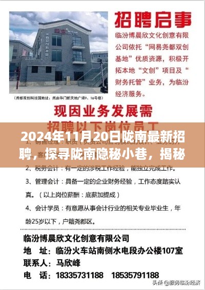 独家揭秘，2024年陇南隐秘小巷特色小店招聘新动向