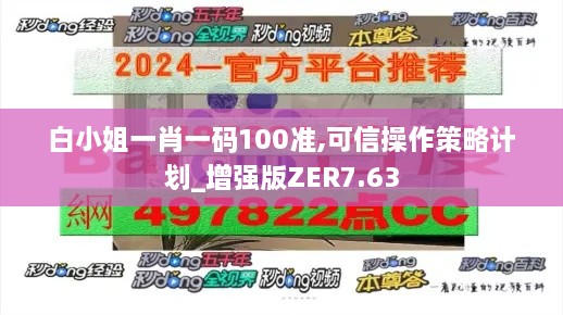 白小姐一肖一码100准,可信操作策略计划_增强版ZER7.63